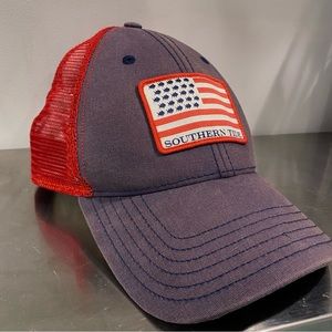 American Flag Southern Tide Trucker Hat